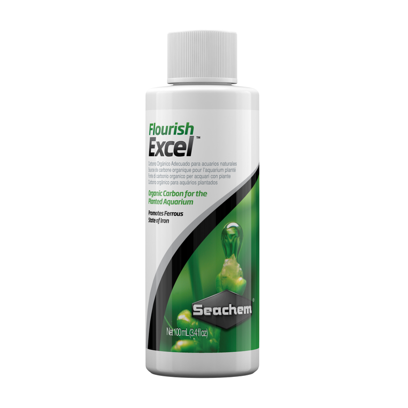 A bottle of Seachem Flourish Excel