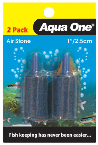 Aqua One Air Stone - 1 Inch 2.5cm Cylinder 2pk
