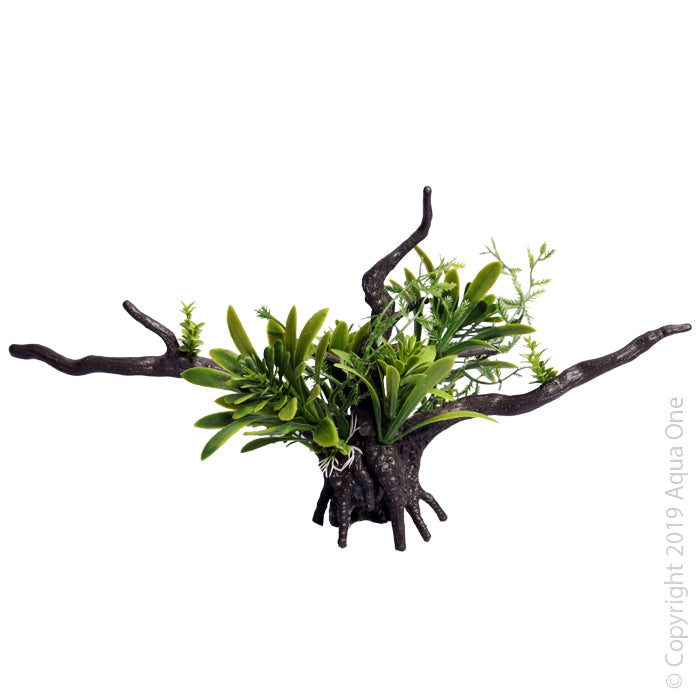 Ecoscape Bromealiad Driftwood Ornament Green