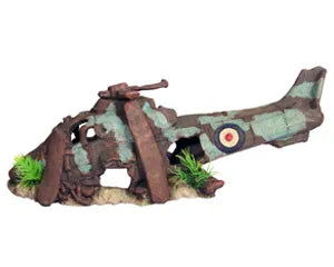 Aqua One Ornament - Ruined Helicopter M 40 x 13 x 15cm