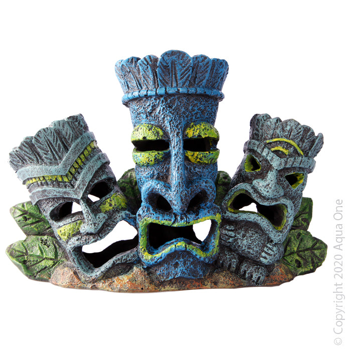 Aqua One Ornament - Tiki Head Family