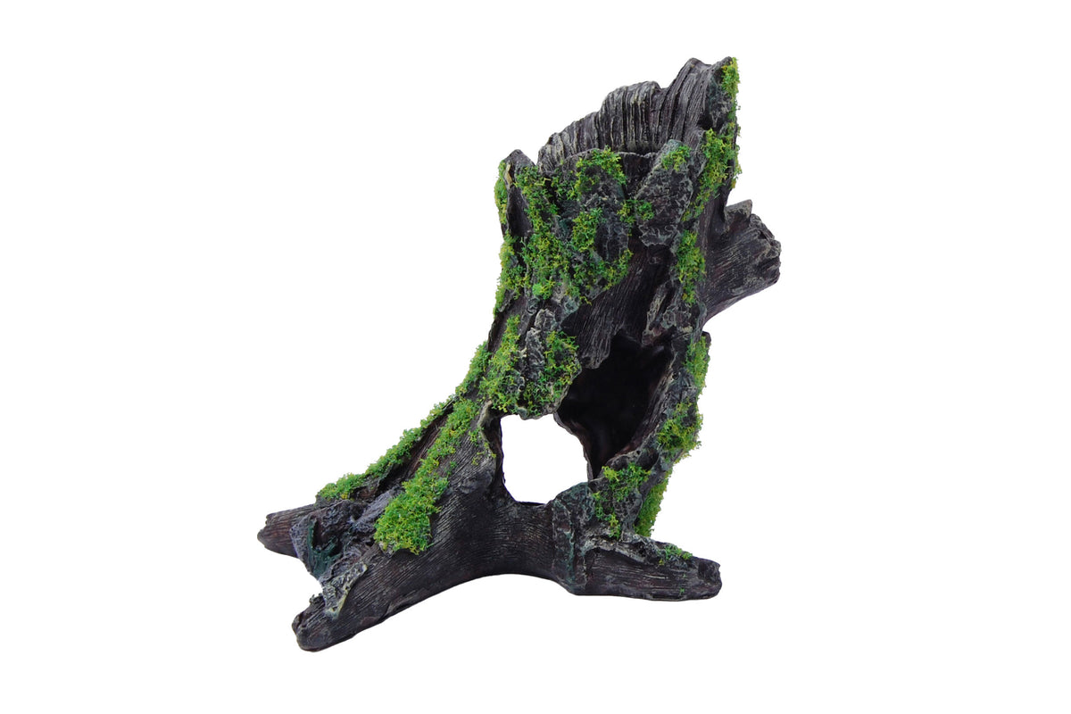 Tree Stump with Moss 16cm