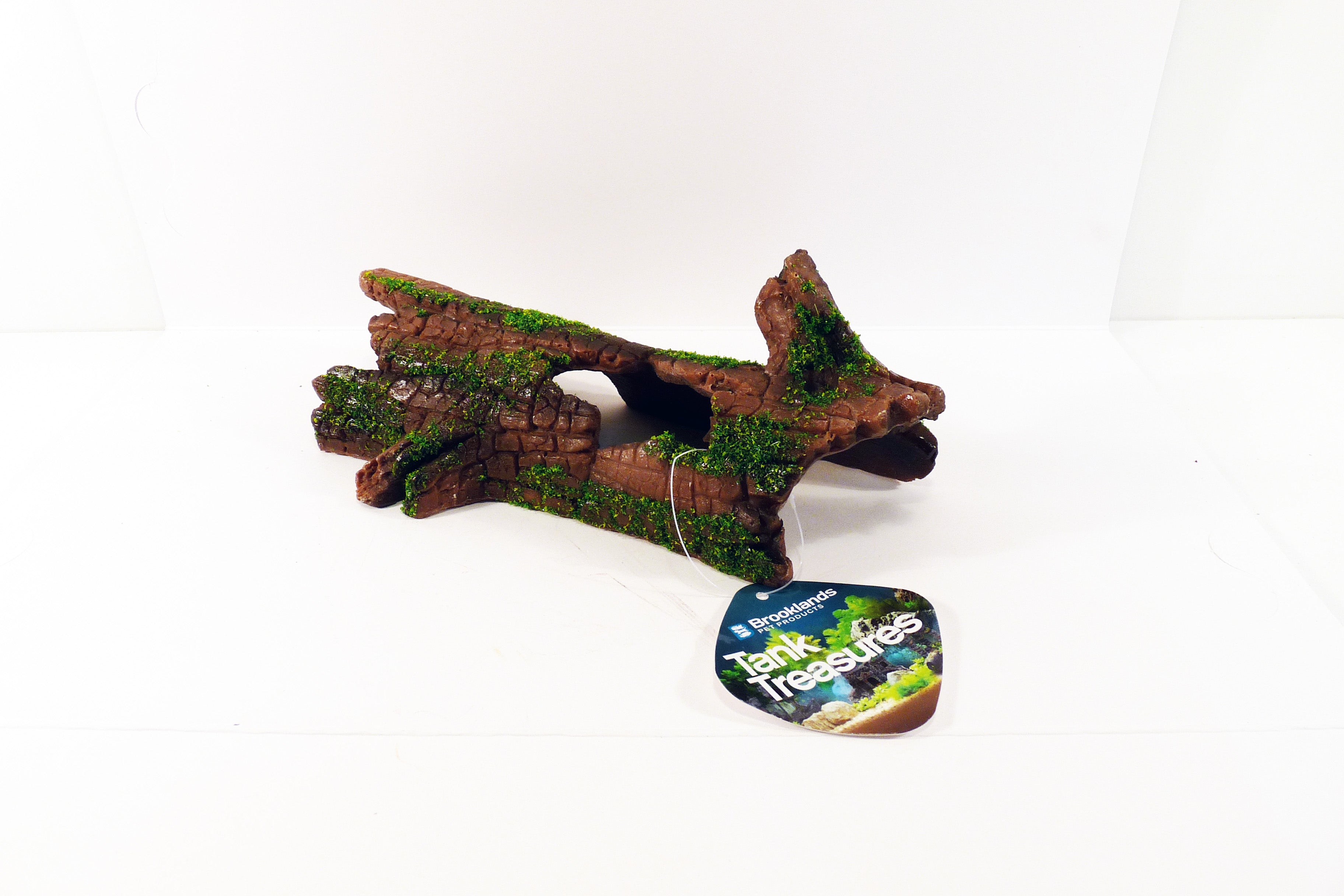 Lying Log with Moss 19cm