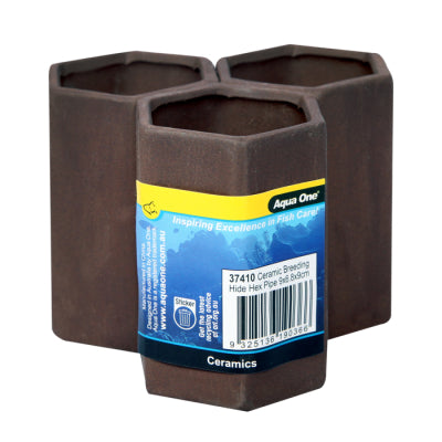 Aqua One Ceramic Breeding Hide - Hex Pipe