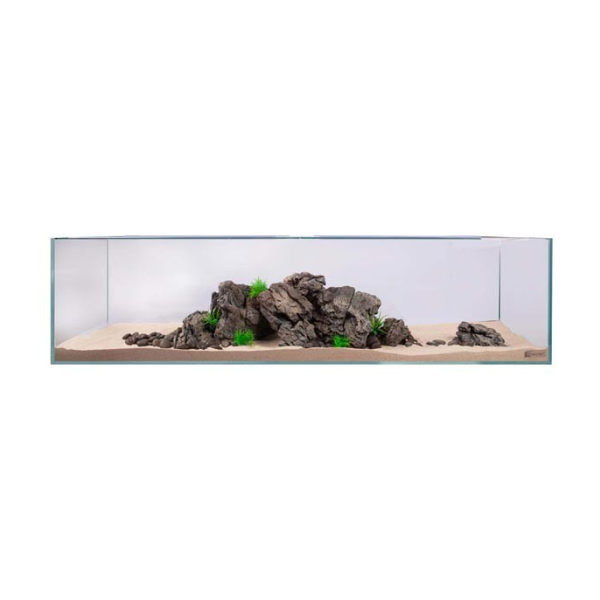 Aquascaping aquarium low iron display tank