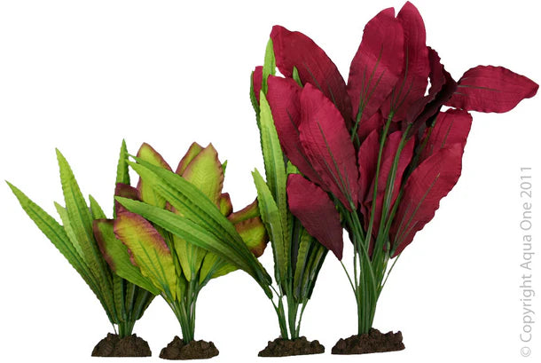 Aqua One Silk Plant - 4pk Mix 1