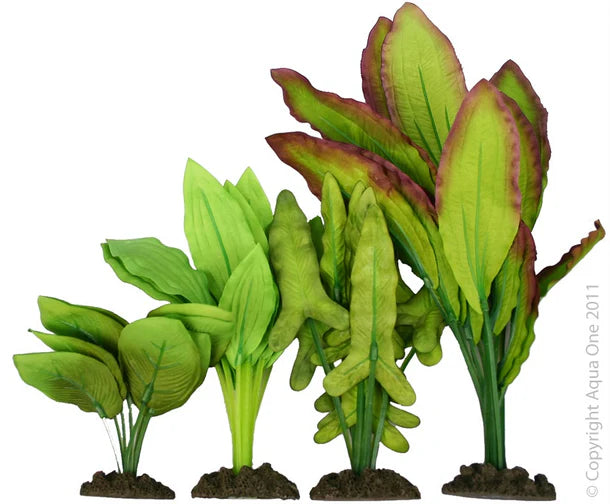 Aqua One Silk Plant - 4pk Mix 5