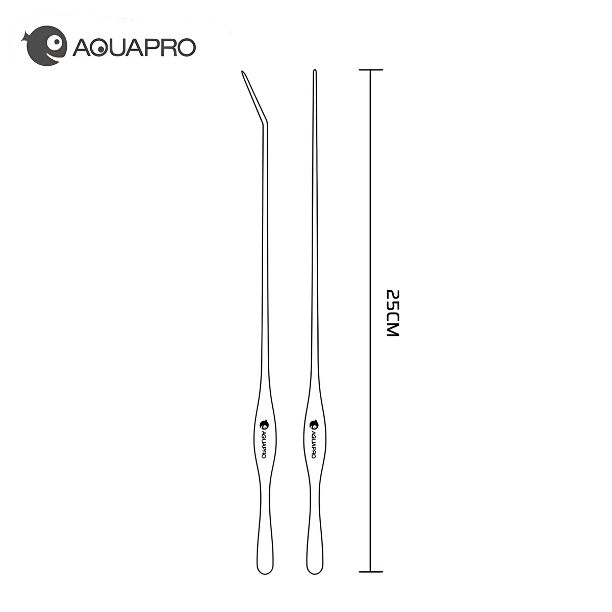 Aquapro Pro Tweezers – Straight Silver