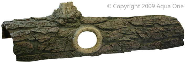 Aqua One Ornament - Long Log With Holes Medium