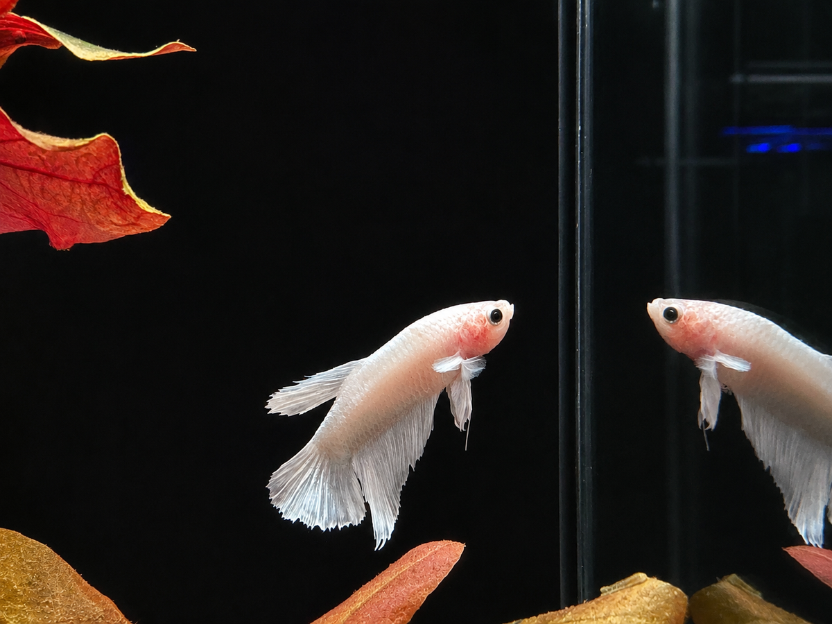 Platinum White Male Betta (B2)