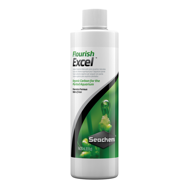 A bottle of Seachem Flourish Excel