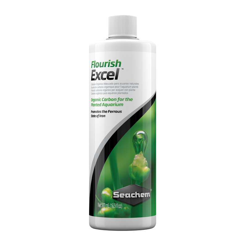 A bottle of Seachem Flourish Excel
