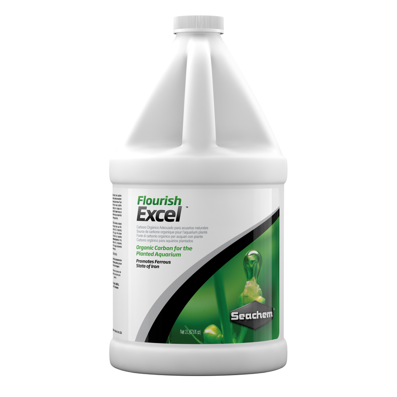 A large bottle of Seachem Flourish Excel