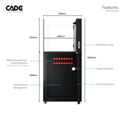 CADE Reef S2 1200 Aquarium (512L)