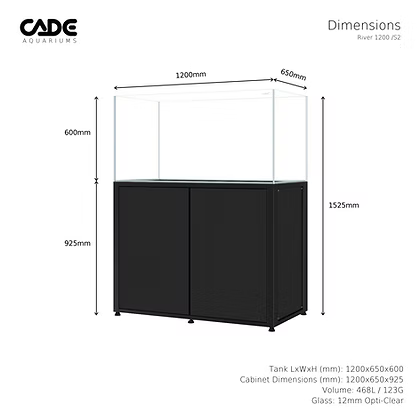 CADE River 1200 S2 Aquarium (468L)