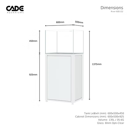 CADE River 600 S2 Aquarium (135L)