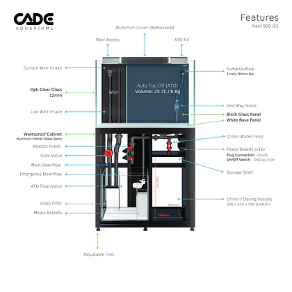 CADE Reef S2 900 Aquarium (373L)
