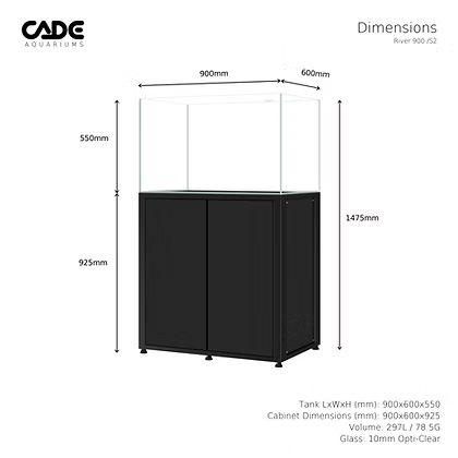 CADE River 900 S2 Aquarium (297L)