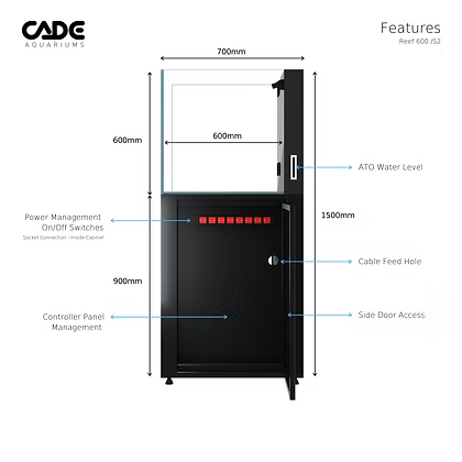CADE Reef S2 600 Aquarium (266L)