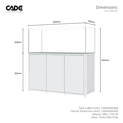 CADE River 1500 S2 Aquarium (585L)