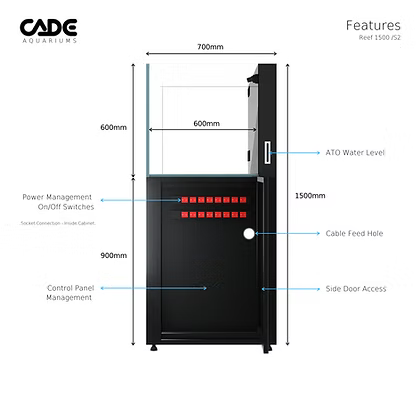 CADE Reef S2 1500 Aquarium (640L)