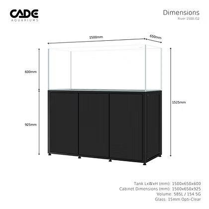 CADE River 1500 S2 Aquarium (585L)