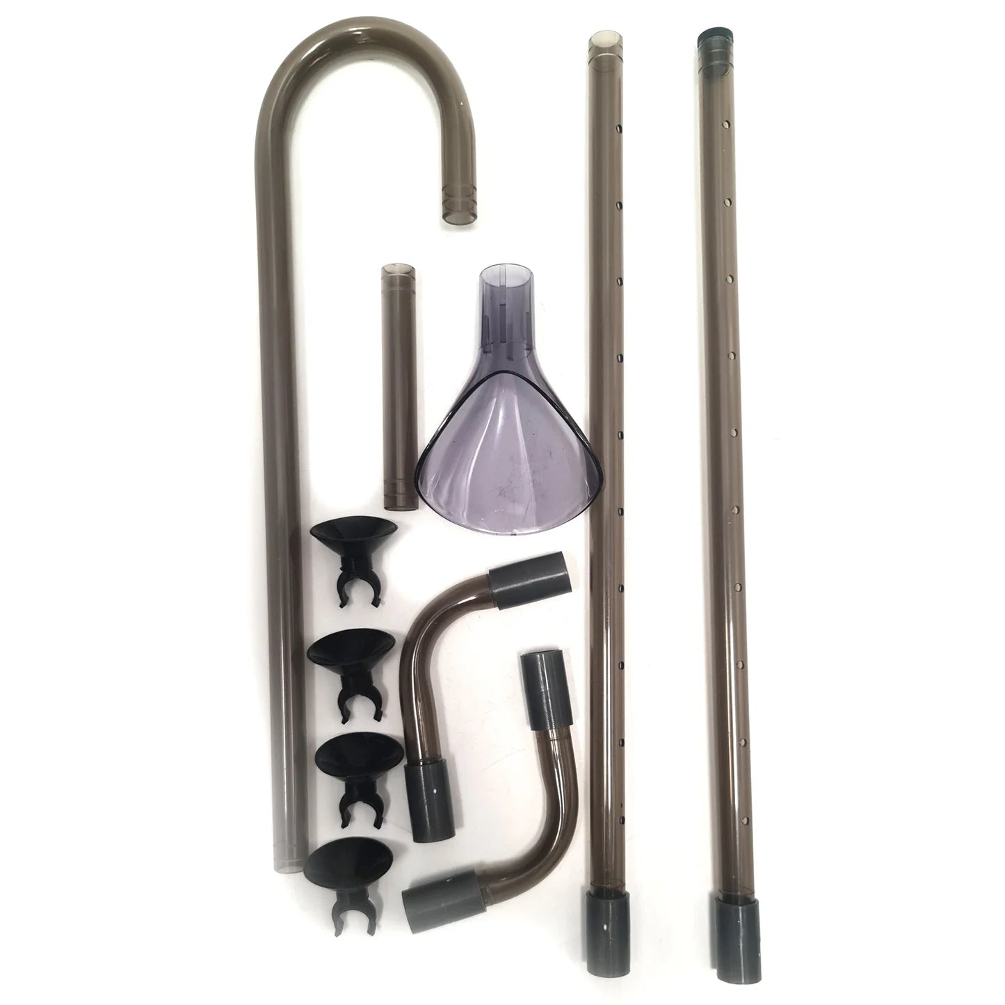 A complete set of 850 & 850 UVC Intake Pipes and attachments on a white background