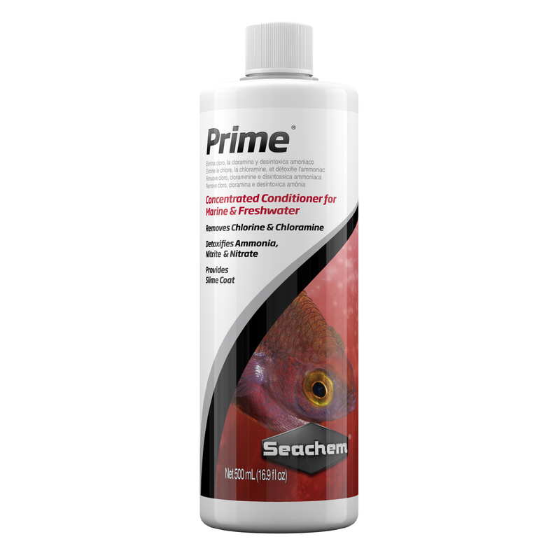 Seachem Prime 500 mL aquarium water conditioner bottle
